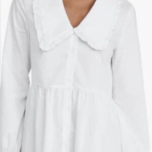 Re:Named Ruffle Collar Women’s White Dress